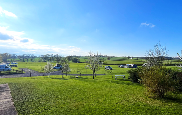 Camping at Ted's Farm in Sheriffhales, Telford, Shropshire