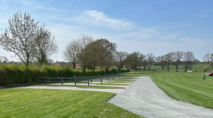 Fully Serviced Hardstanding Pitches - Teds Farm Camping Shropshire